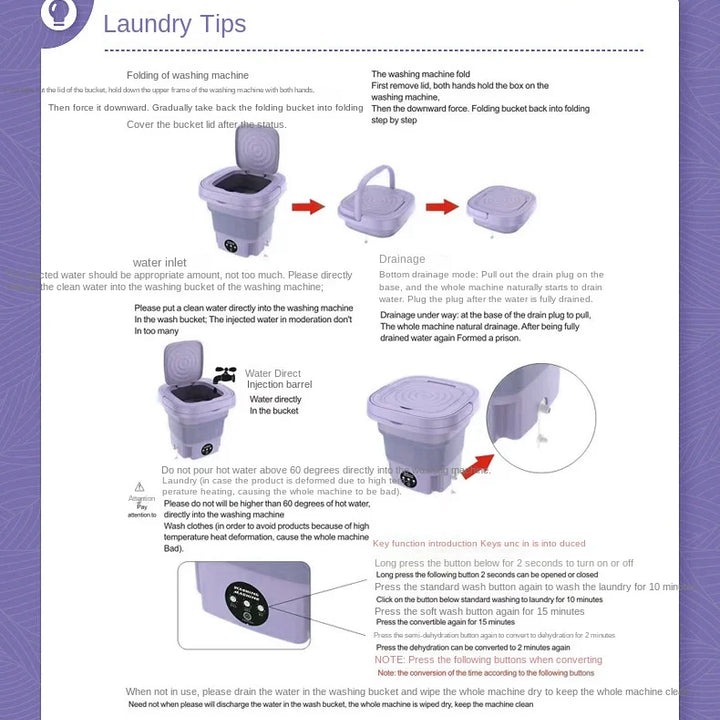 Portable Folding Washing Machine